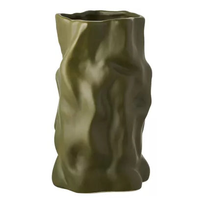 Vase design vert texturé – Esprit naturel & bohème