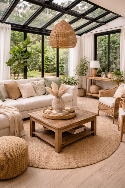 Vase céramique texturé effet vieilli – Style bohème naturel