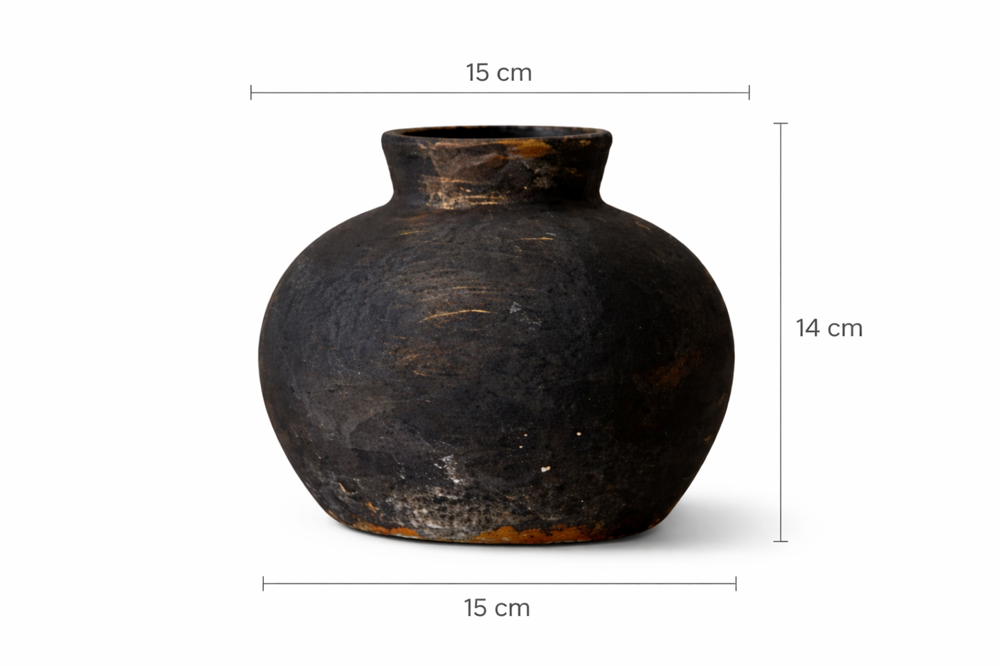 Vase décoratif en céramique noire – Vase de caractère