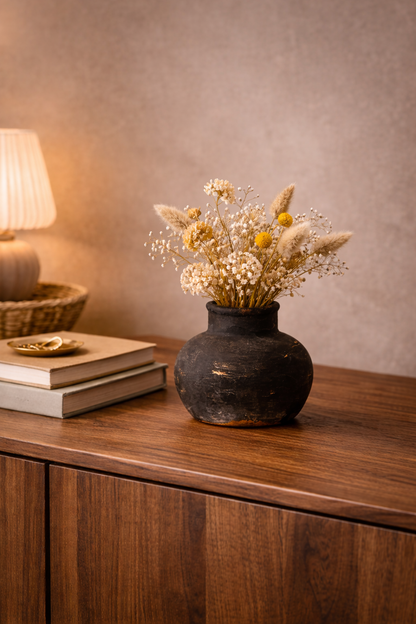 Vase décoratif en céramique noire – Vase de caractère