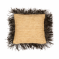 Coussin Bohème en Raphia Tissé Main – Housse Décorative 40x40 cm