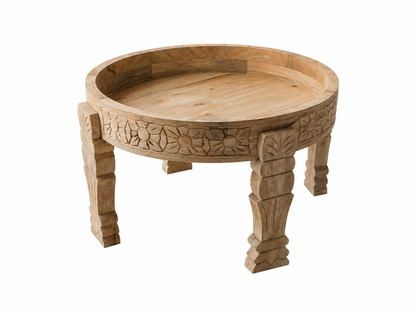 Table basse en manguier – Style bohème artisanal