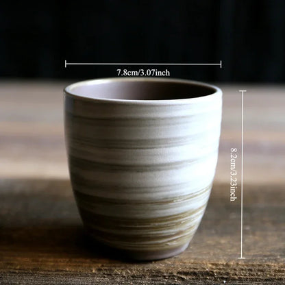 Tasse en céramique artisanale – Émail texturé