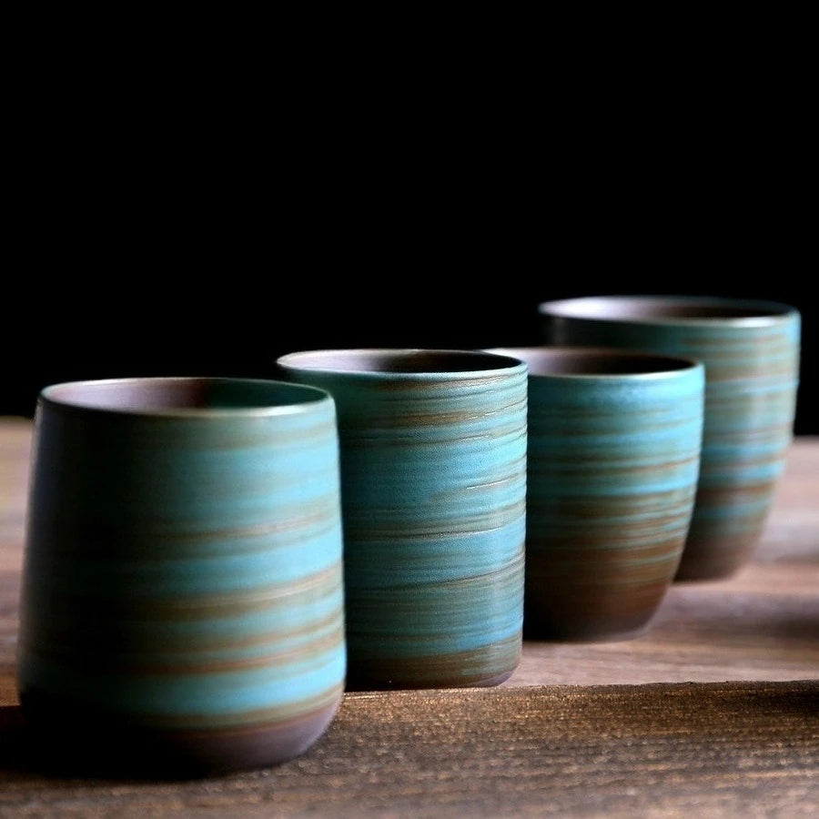 Tasse en céramique artisanale – Émail texturé