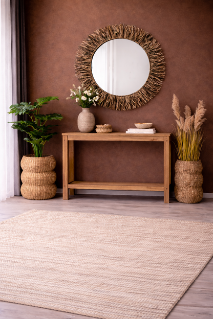 Lot de 2 paniers en jonc de mer – Style bohème naturel